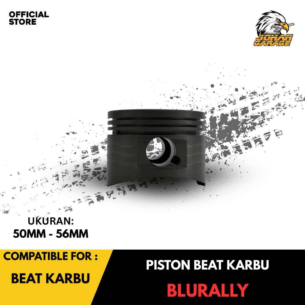 Piston Kit Beat Karbu Blurally 53mm High Comp Johan Garage