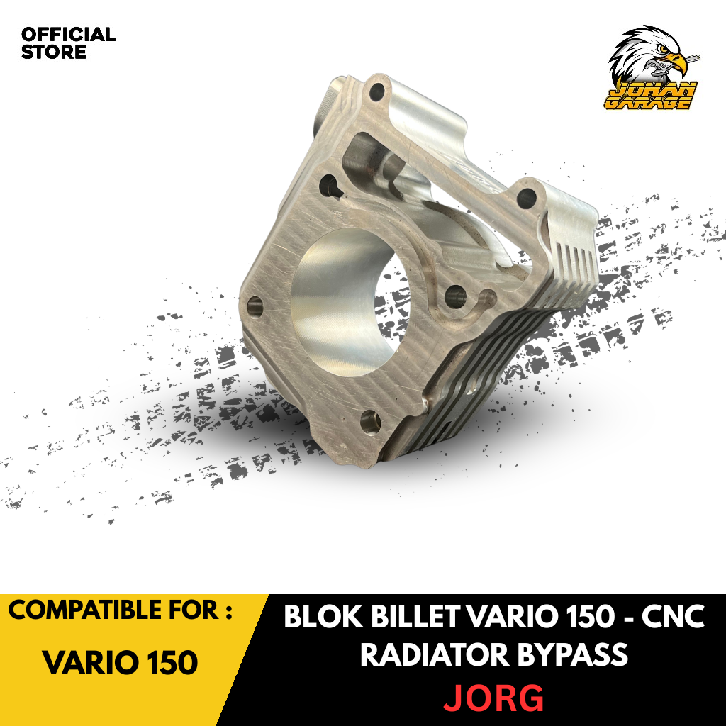 BLOK BILLET JORG CNC VARIO 150 ON PLUS BORING PANJANG BLOK 75-80 JOHAN GARAGE