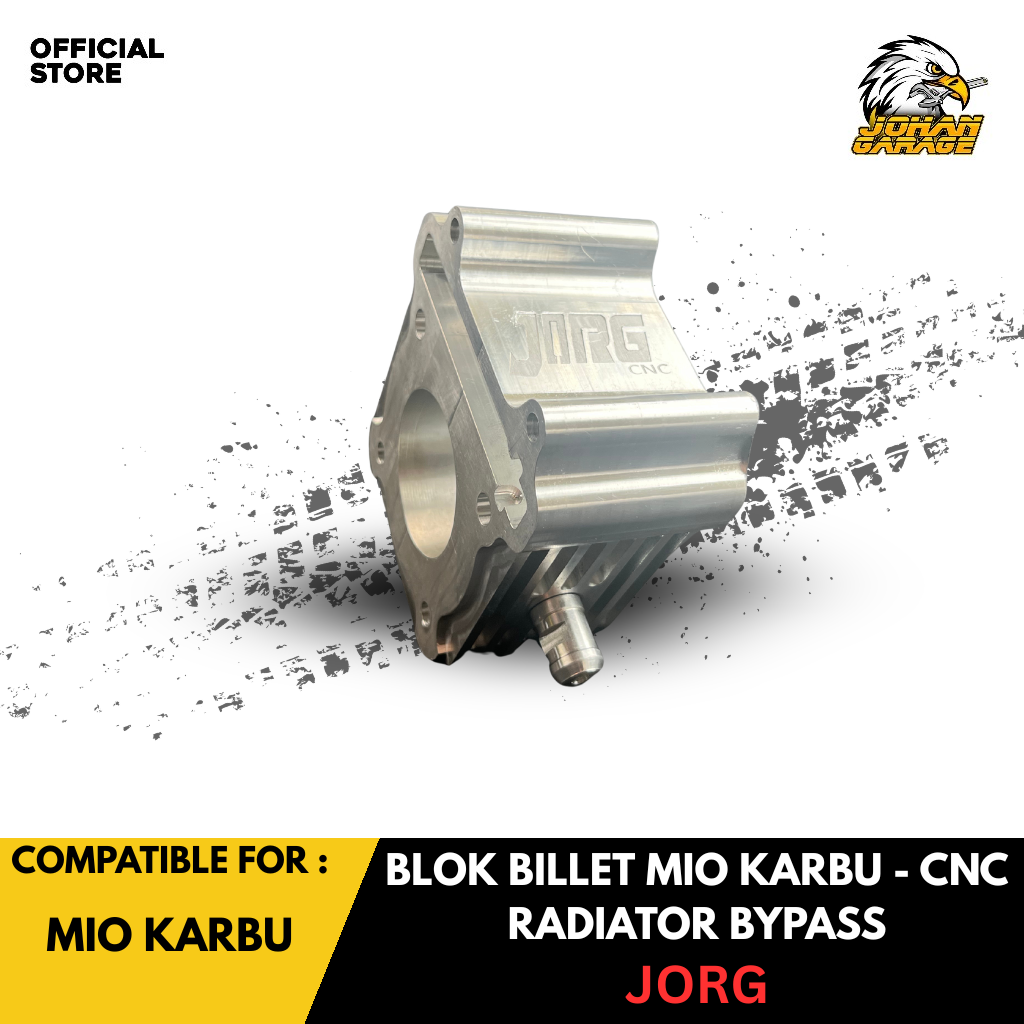BLOK BILLET JORG CNC MIO KARBU ON RADIATOR PLUS BORING PANJANG BLOK 70-75 JOHAN GARAGE
